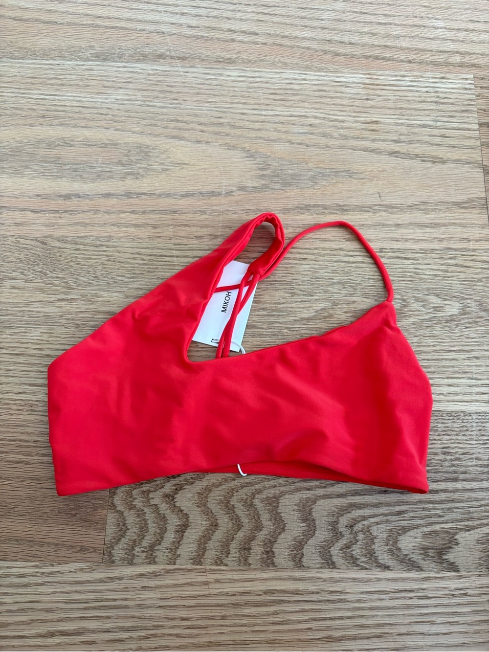 Mikoh Red One-Shoulder Bikini Top